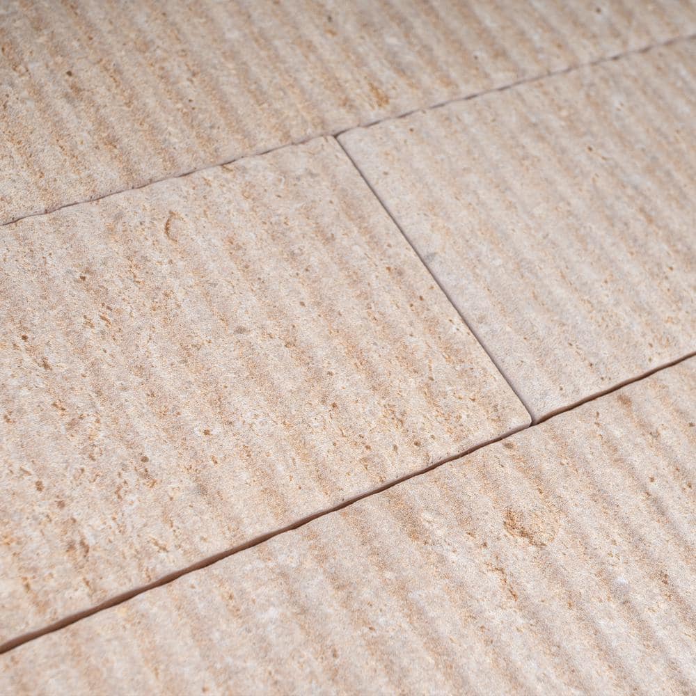 Beige 3" x 12" Ceramic Stone Look Subway Wall Tile