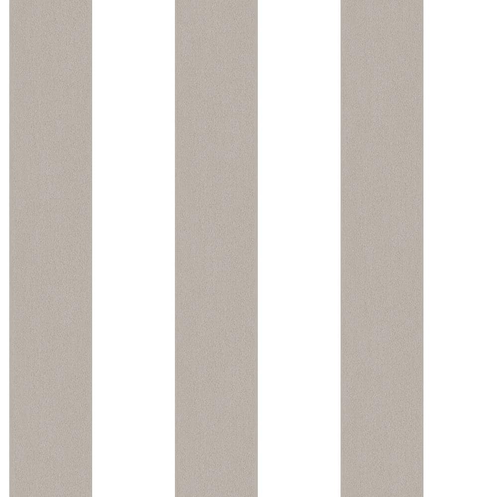 Smart Stripes 3-Beige/White Surface Stripe Vinyl on Non-woven Non-pasted Wa