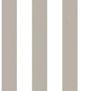 Smart Stripes Dark Gray and White 2-Wide Stripe Wallpaper