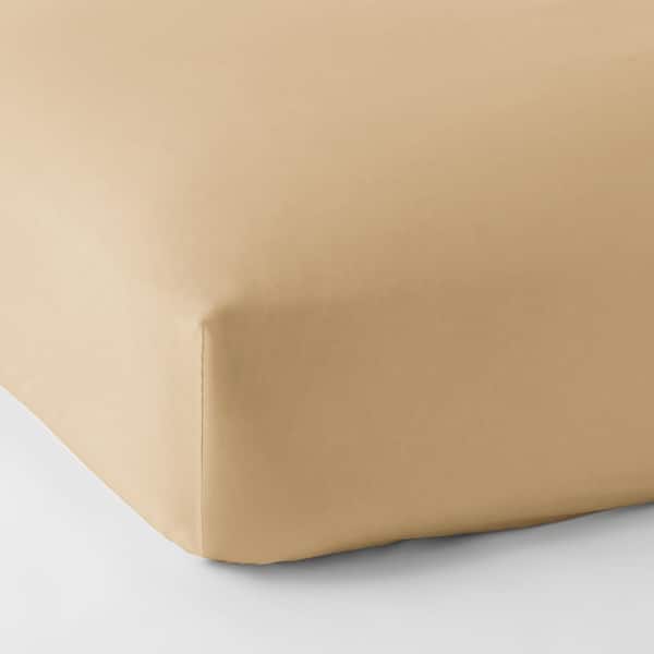 The Company Store Legends Luxury Solid Topaz 500 Thread Count Cotton Sateen King Fitted Sheet E9y9 K Topaz The Home Depot