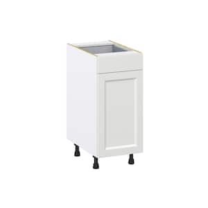 Alton 15 in. W x 24 in. D x 34.5 in. H Painted White Shaker Assembled Base Kitchen Cabinet with a Drawer
