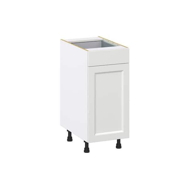 J COLLECTION Laramie 15 in. W x 24 in. D x 34.5 in. H Assembled Base Kitchen Cabinet in Painted Bright White with Drawers