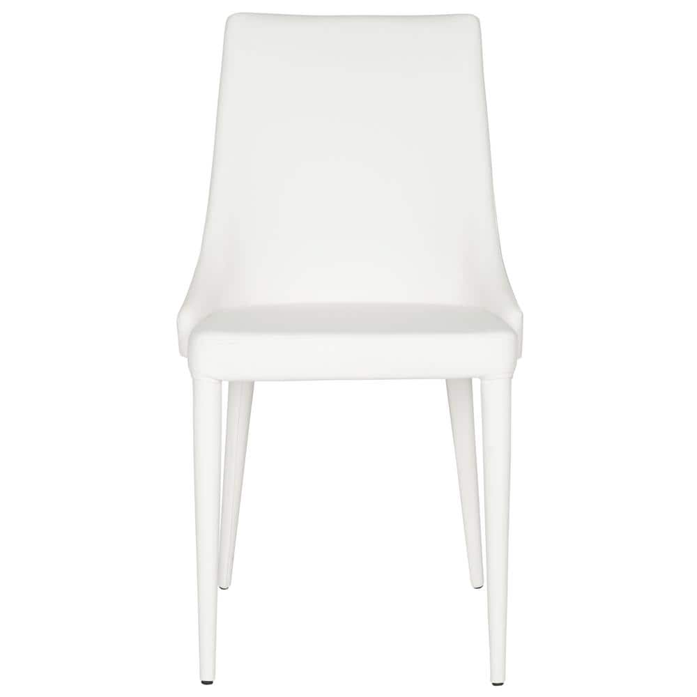 Summerset White Leather Upholstered Dining Side Chair Set