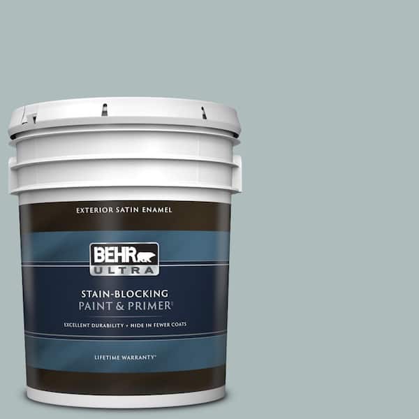 BEHR ULTRA 5 gal. Home Decorators Collection #HDC-CT-26 Watery Satin Enamel Exterior Paint & Primer