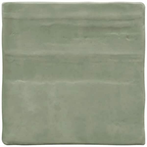 Daltile Artcrafted Aloe 4 in. x 4 in. Glazed Ceramic Wall Tile