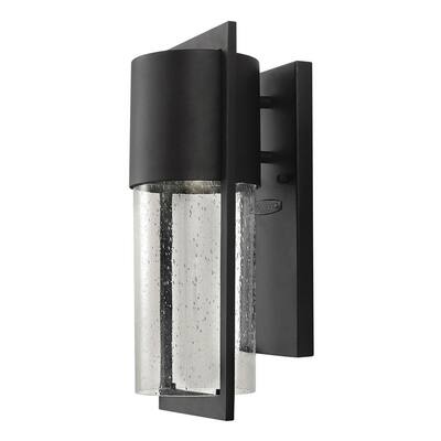 Shelter Small Black Integrated LED Outdoor Wall Sconce