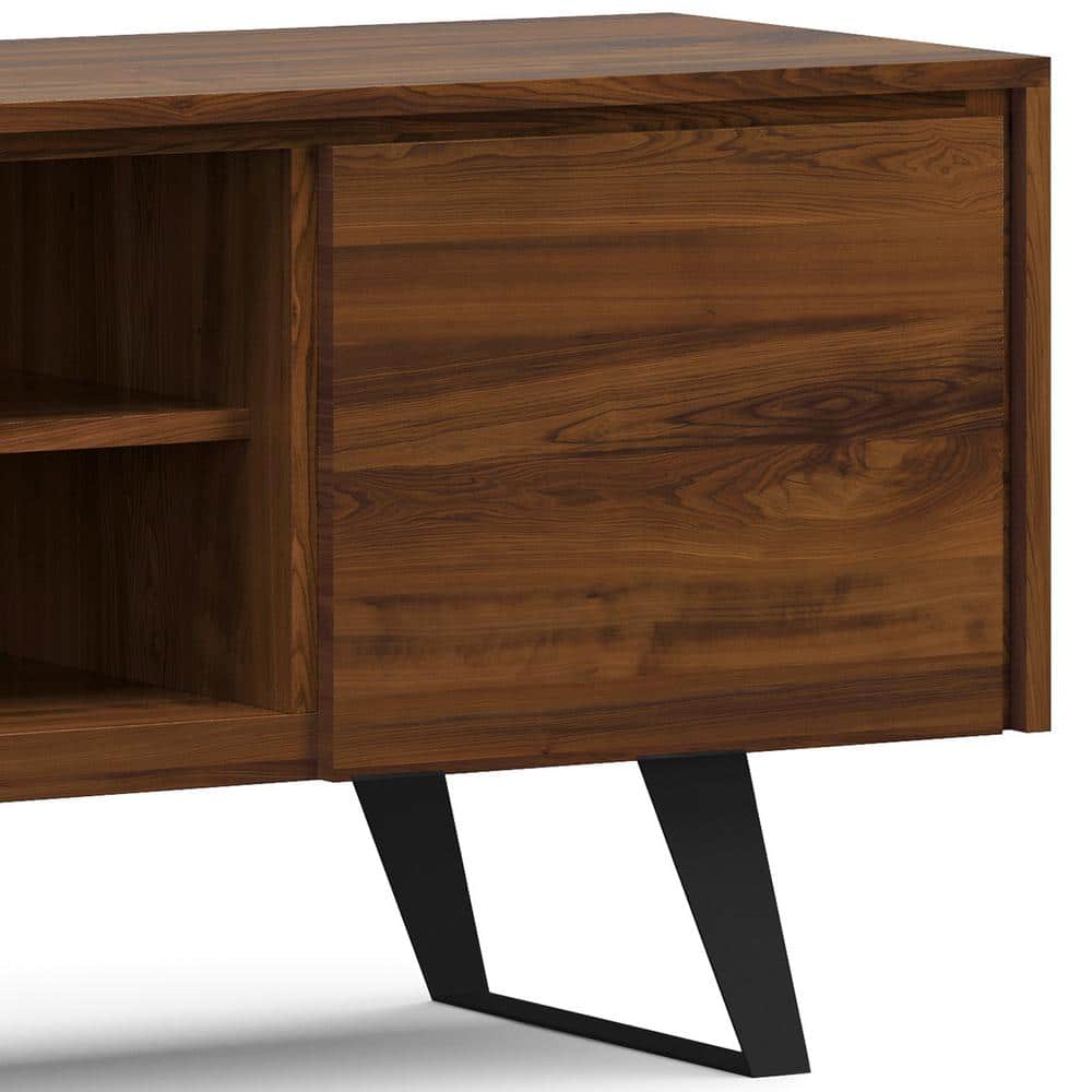 Lowry 63" Walnut TV Media Stand with Metal Legs
