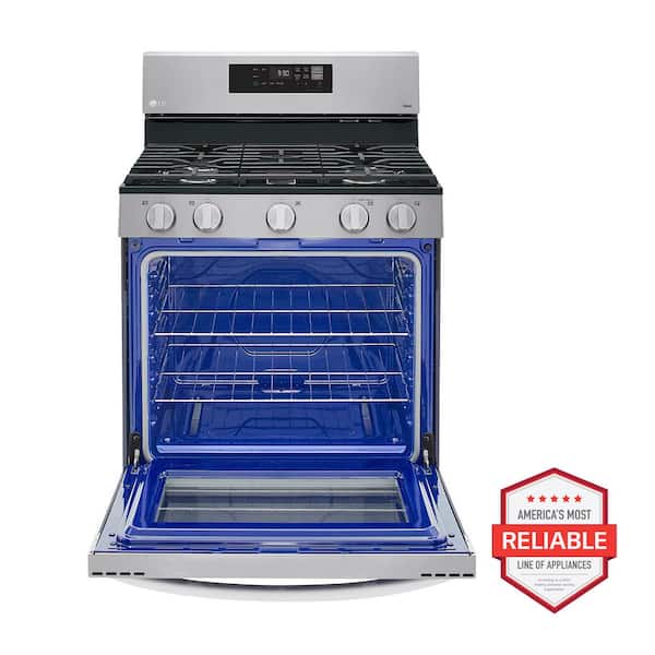 30 in. 5.8 cu.ft. Smart Single Oven Gas Range with EasyClean, Wi-Fi Enabled in. Stainless Steel