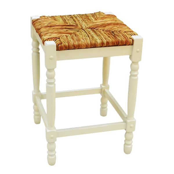 Carolina Chair & Table Hawthorne 23.75 in. Antique White Bar Stool