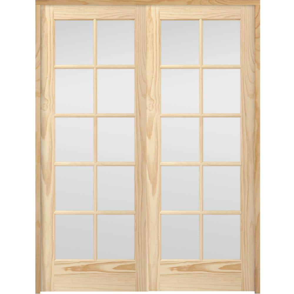 6-Lite Low-E Mahogany Prehung Wood Double Door Unit