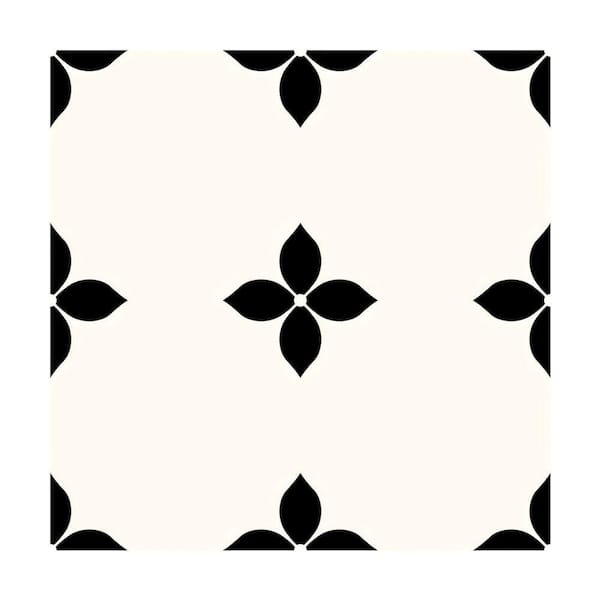 11.8 in. x 11.8 in. PVC Peel and Stick Backsplash, Floor and Wall Tile for Kitchen and Bathroom, Black (10-Pack)