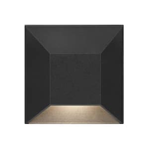 3.5 in. x 3.5 in. Black LED Square Post Sconce