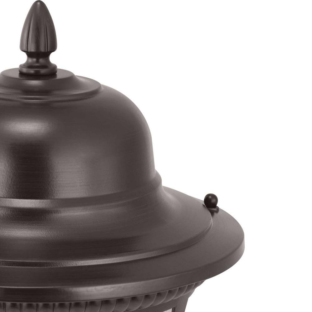Antique Bronze 19" Outdoor Lantern with Seeded Glass Shade