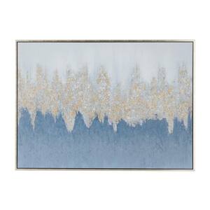 1- Panel Geode Framed Wall Art with Silver Frame 48 in. x 66 in.
