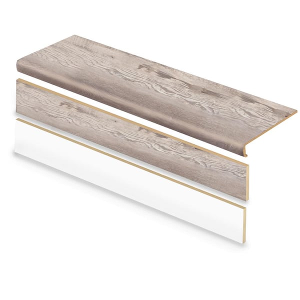 Cap A Tread Winding Brook/Ashland Valley 47 in. L x 12.15 in. W x 2.28 in. T Vinyl Stair Tread and Reversible Riser Kit