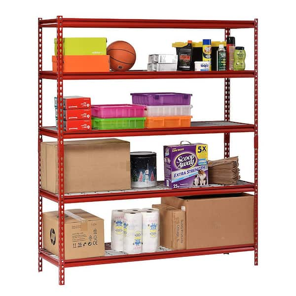 Muscle Rack 5-Tier Boltless Steel Garage Storage Shelving Unit in Silver  Vein (30 in. W x 60 in. H x 12 in. D) UR301260PB5P-SV - The Home Depot