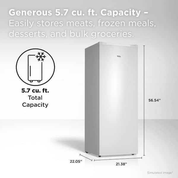 TCL 5.7 cu. ft. Upright Freezer in White TRU06M3AW - The Home Depot