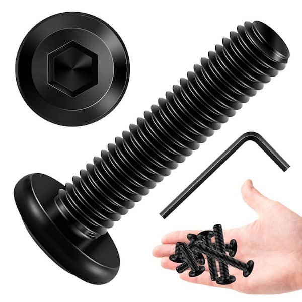 M6 x 30 mm Black Oxide Stainless Steel Hex Button Head Socket Screw (20-Pack)