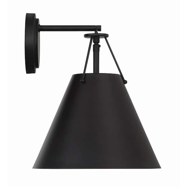 Xavier 1-light Matte Black Wall Sconce