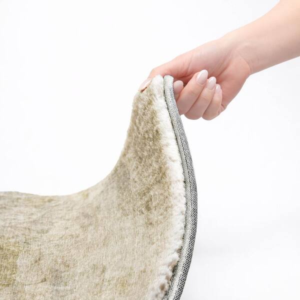 Dream Shag Premium Machine Washable Abstract ADS613 Beige 10 ft. x 14 ft. Area Rug