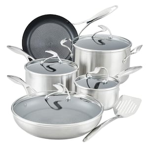 10-Piece Stainless Steel Cookware in Silver