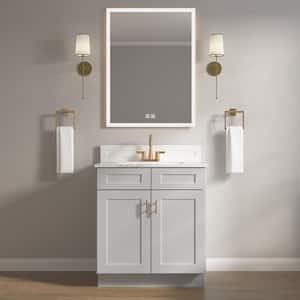 30 in. W x 21 in. D x 34.5 in. H Ready to Assemble Bath Vanity Cabinet without Top in Shaker Dove