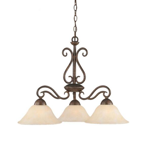 Filament Design Concord 3-Light Bronze Incandescent Ceiling Chandelier