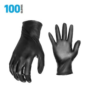 100-Count 4mil Disposable Nitrile Work Gloves - Extra Large