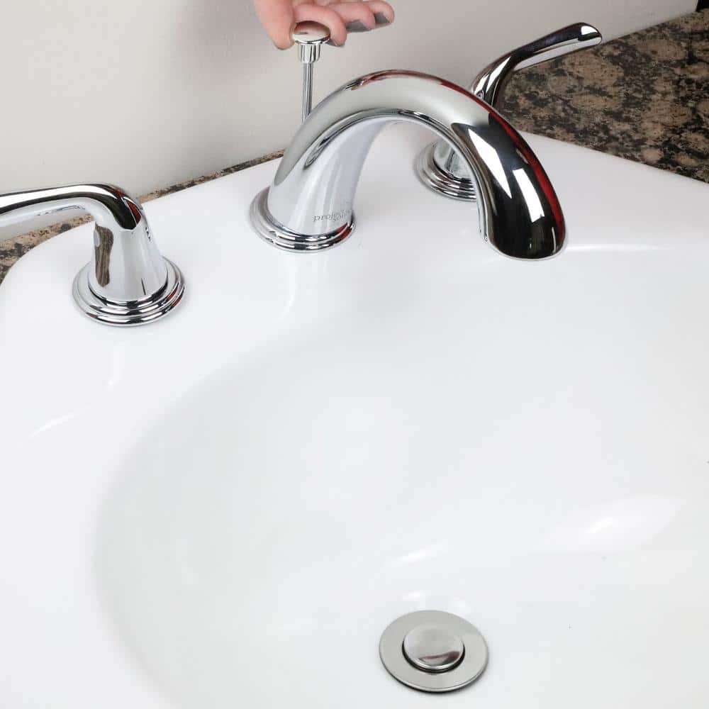 Universal Chrome Finish Bathroom Sink Pop-Up Assembly