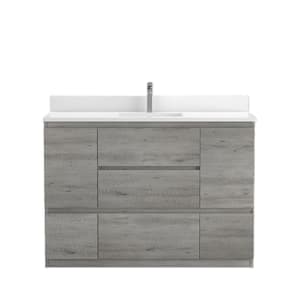 Vamo 48 in. x 20 in. Single Sink Vanity Rustic Gray