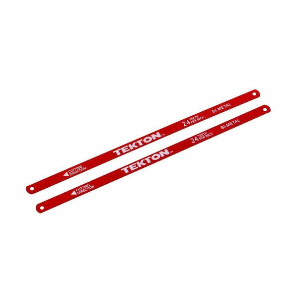 TEKTON 12 in. 24 TPI Bi-Metal Hacksaw Blades (2-Piece)