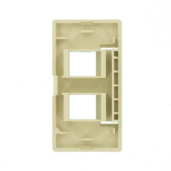 Leviton White 1-Gang Audio/Video Wall Plate (1-Pack) 49910-SI2