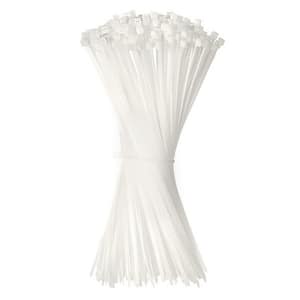 18 in. Natural White Nylon Cable Zip Tie (50-Pack)