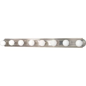 Nuvo 48 in. 8-Light Brushed Nickel Vanity Light with No Shade