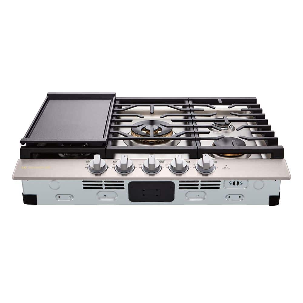 SIGNATURE 30 Gas Cooktop with LED Illuminated Knobs, 5 Sealed Burners, UltraHeat Dual Burner in Stainless Steel price history on PriceWatchPro