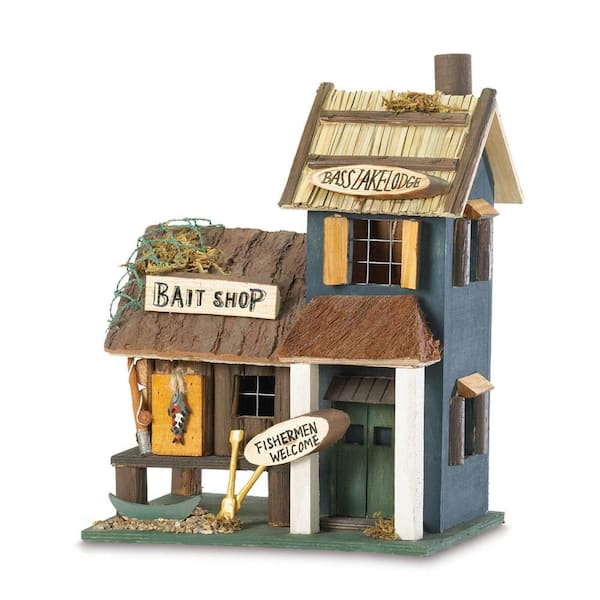 Zingz & Thingz 8 in. x 6 in. x 10.25 in. Bass Lake Lodge Birdhouse