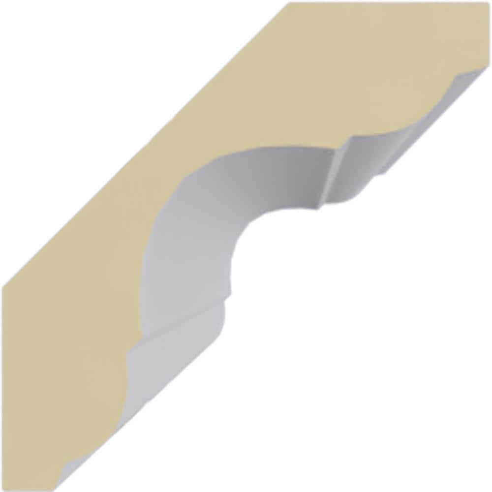 Jefferson White Urethane Traditional Crown Moulding 94.5"