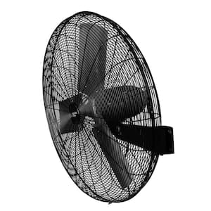 30 in. Black High-Velocity Industrial 2-Speed Wall Fan with Aluminum Blades and Adjustable Tilt