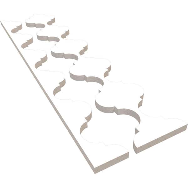Ekena Millwork Marrakesh 47 in. H x 1 in. W Slatwall Panels in PVC 12-Pack