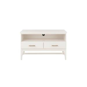 Bellamy Ivory Wood 2 Drawer TV Stand with Cord Management (42 in. W x 25 in. H)