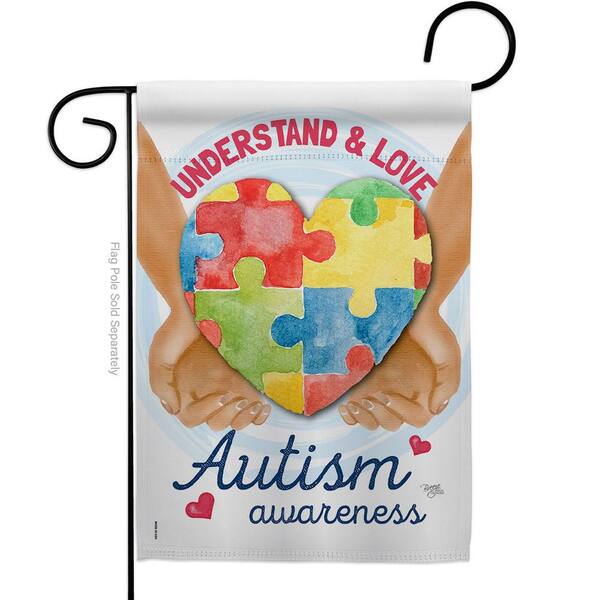Breeze Decor 13 In X 18 5 Understand Autism Awareness Garden Flag 2 Sided Support Decorative Vertical Flags Hdg165131 Bo - Autism Awareness Home Decor