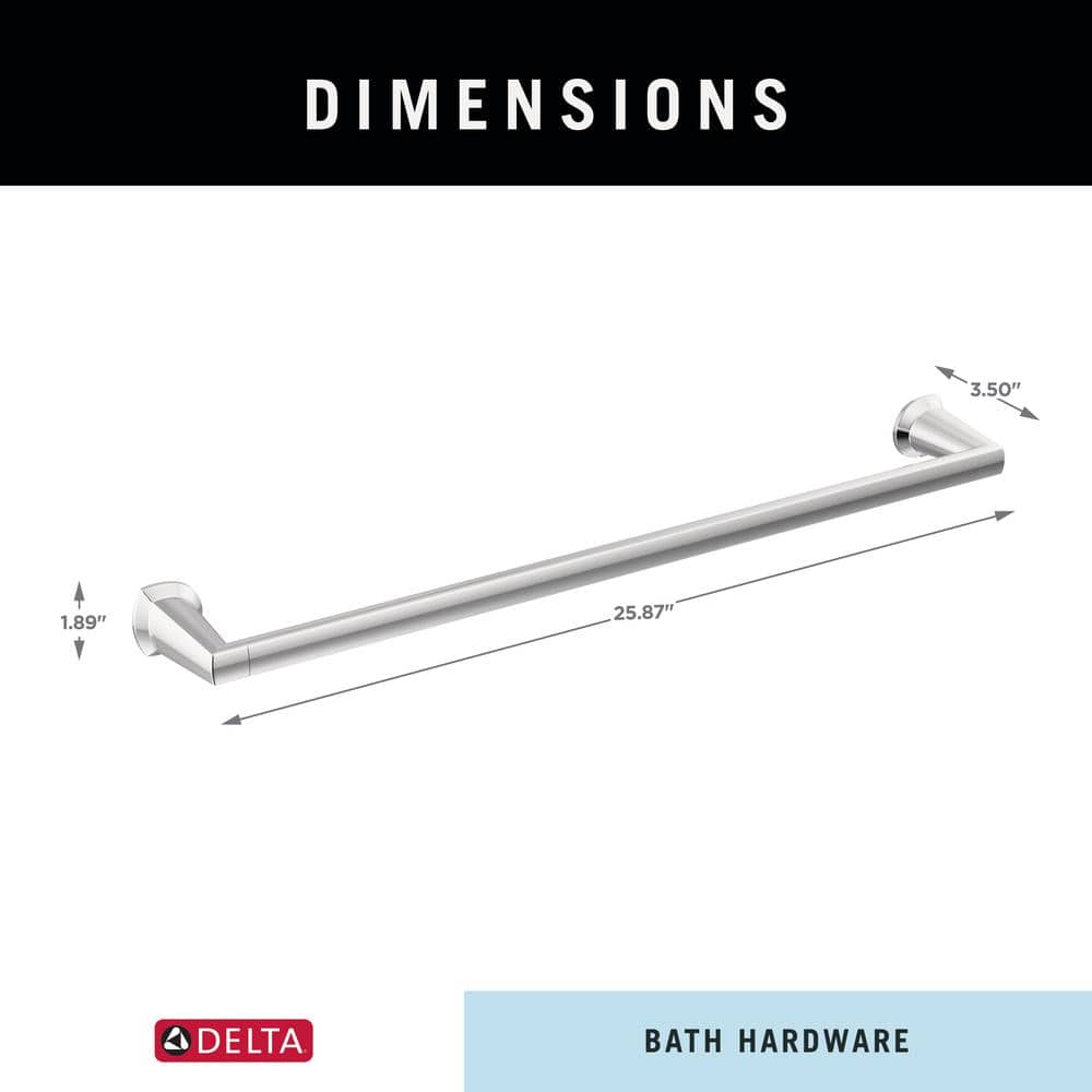 Galeon 24" Polished Chrome Wall Mount Towel Bar