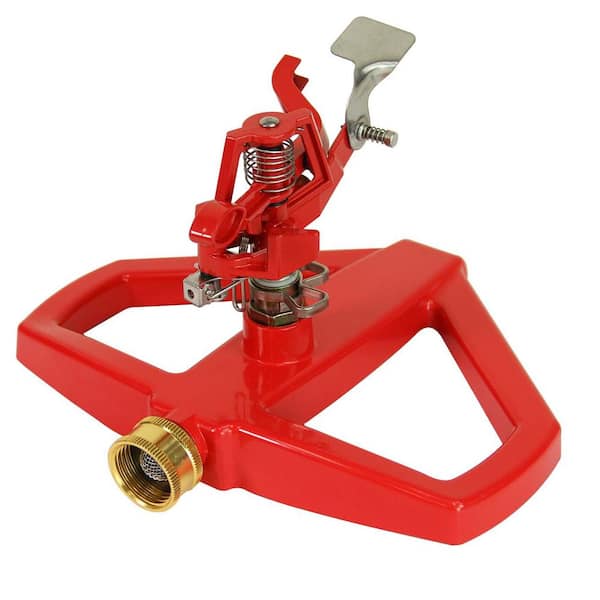 4980: Platform Impact Sprinkler, 360-Degree Automatic Impact Sprinkler with Platform Base for Gardens and Lawns