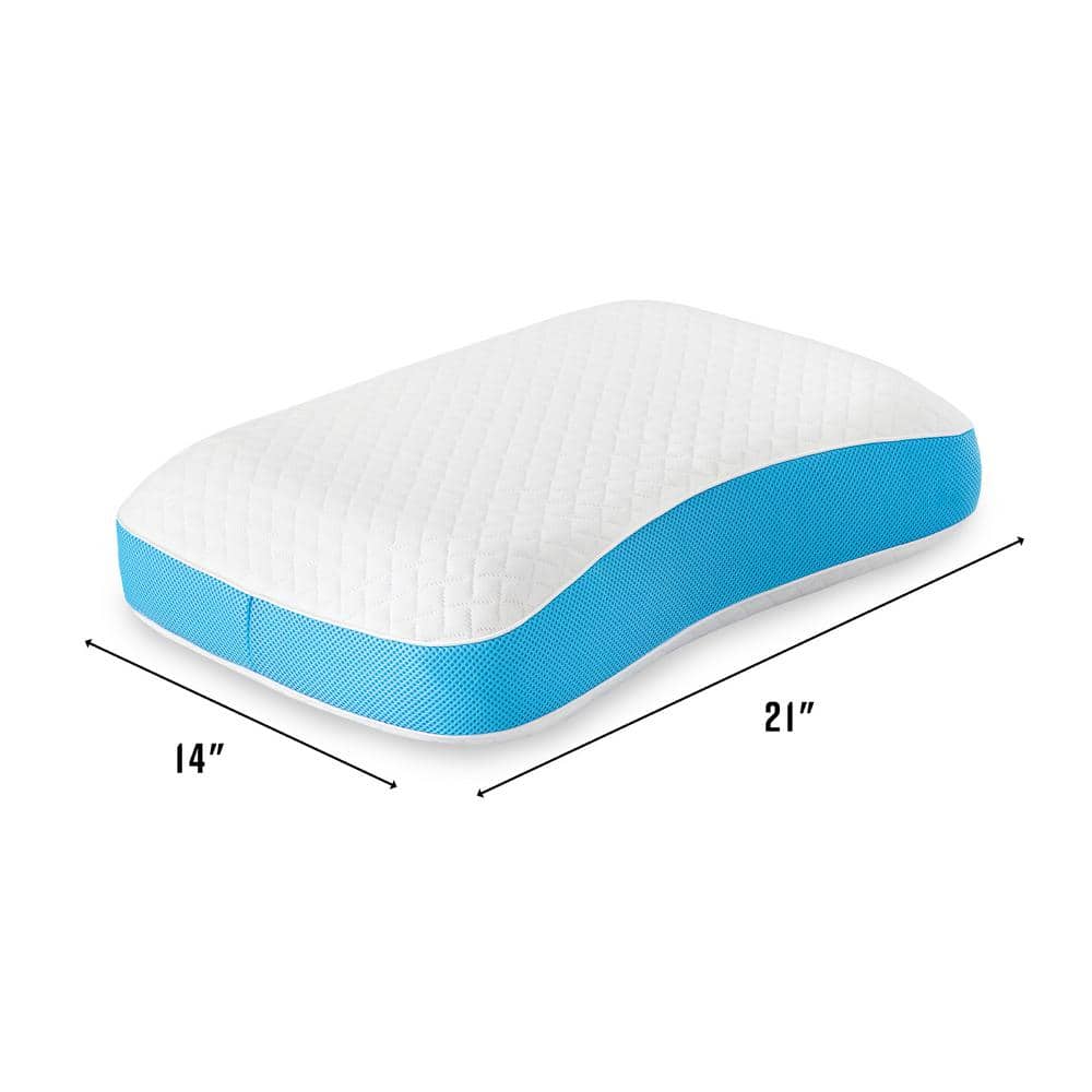 Ultra Firm Gel-Infused Memory Foam Back Sleeper Pillow