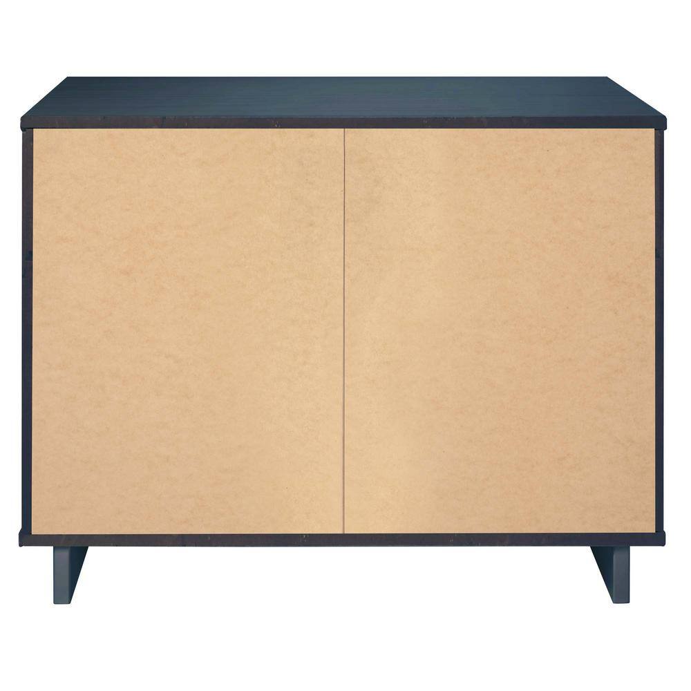 Midnight Blue Double Dresser Set with Soft Close Drawers