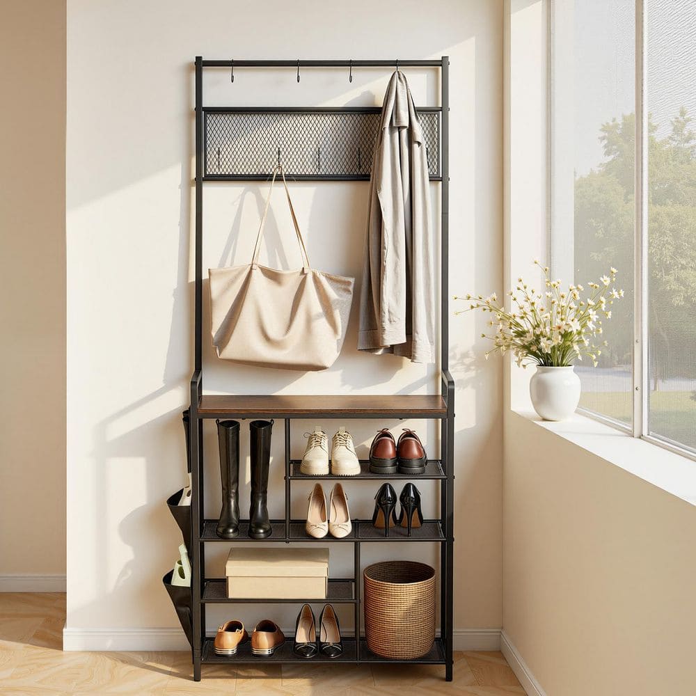 VEVOR Hall Tree, 70.9 in. Coat Rack with Shoe Storage