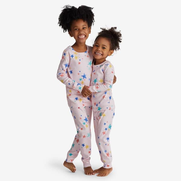 Bemiddelen ring nek The Company Store Company Organic Cotton Matching Mother and Daughter  Pajamas - Unisex Toddler 4T Star Pajama Set 65007B-4T-STAR - The Home Depot