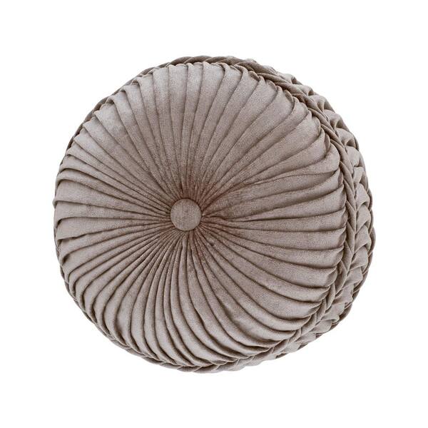 Unbranded Sarah Polyester Tufted Round Decorative 15 in. x 15 in. Throw Pillow