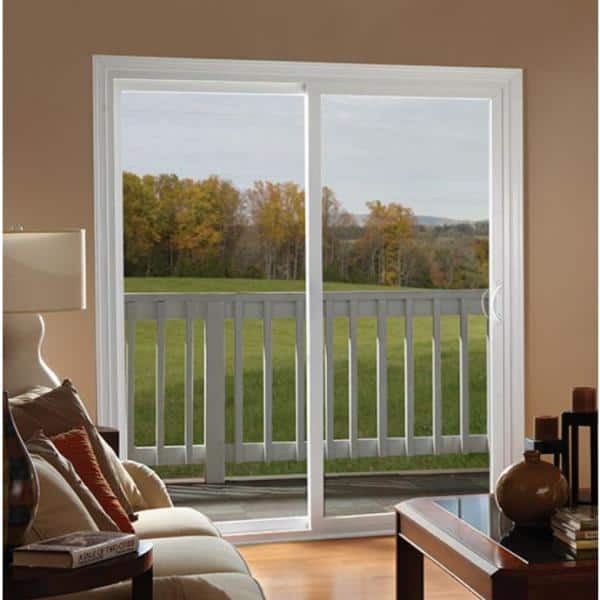 Ply Gem 71.5 in. x 79.5 in. 580 Series White Vinyl Left-Hand Sliding Patio Door with LowE Glass 580 PD - The Home Depot