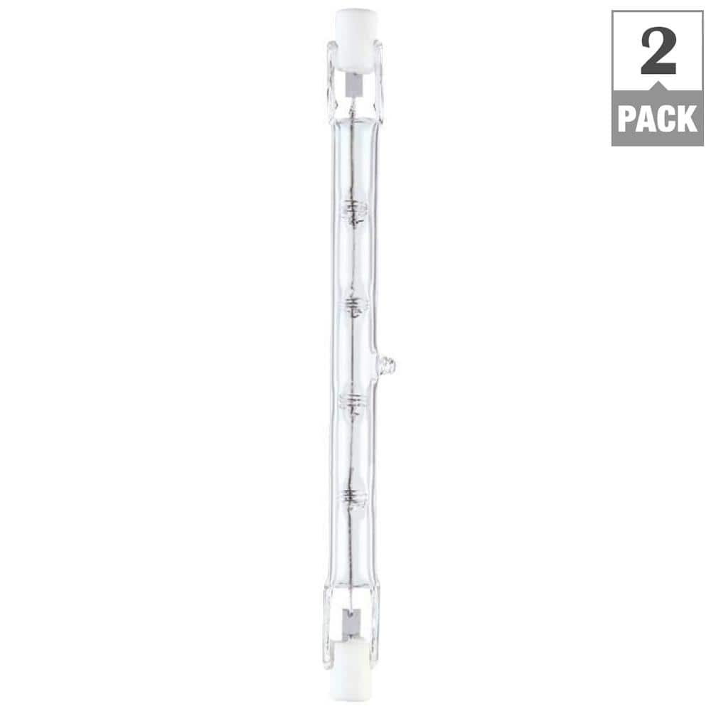 500 Watt Clear Double-Ended Halogen Light Bulb 2-Pack